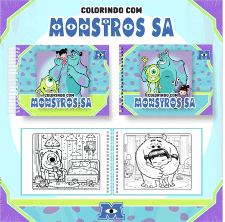 Livro para colorir - Monstros SA