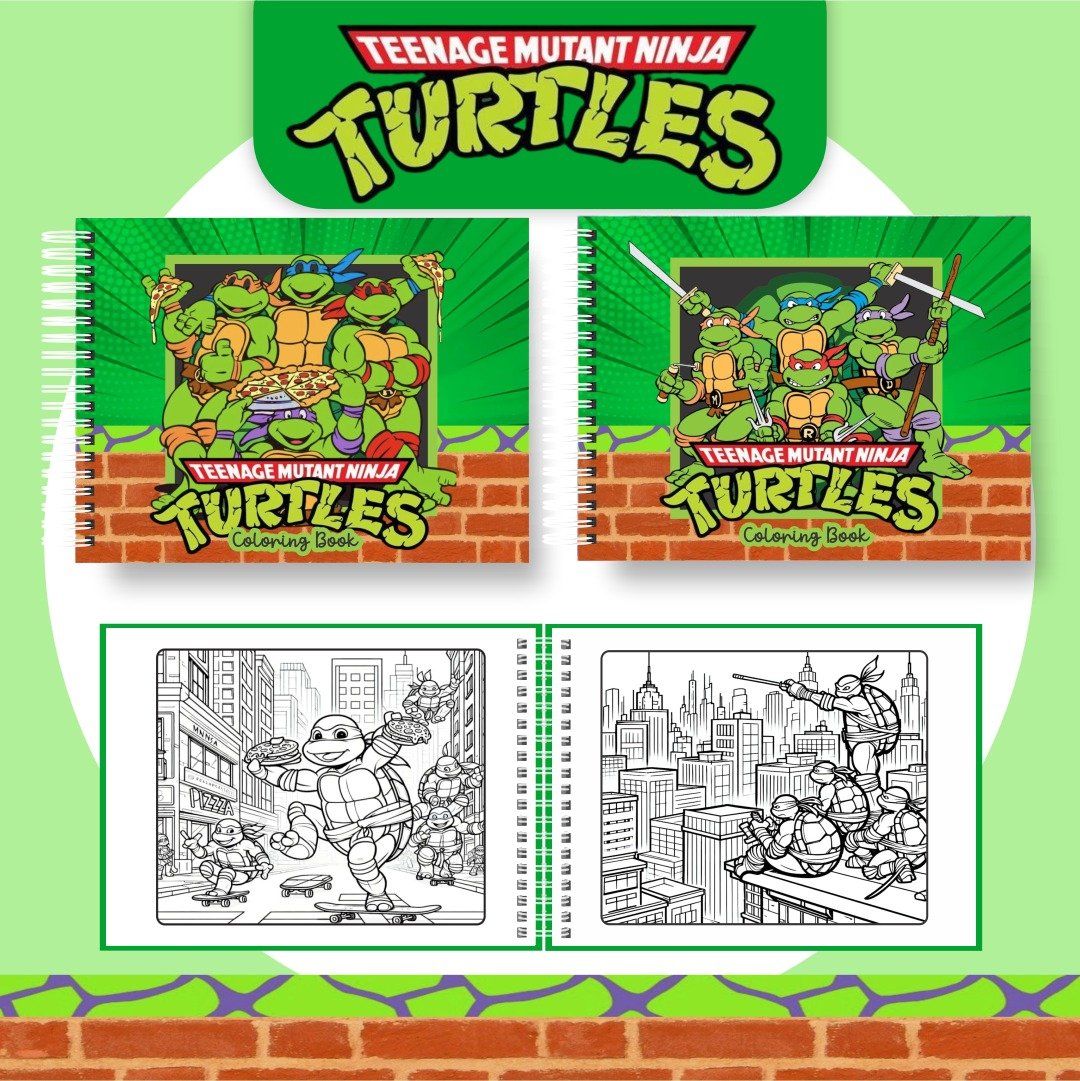 Livro para colorir - Tartarugas ninjas