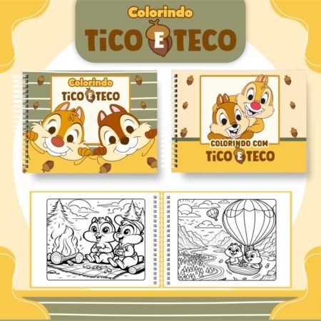 Livro para colorir - Tico e Teco