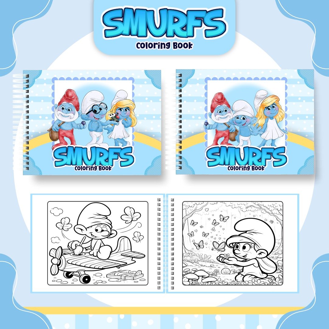 Livro para colorir - Smurfs