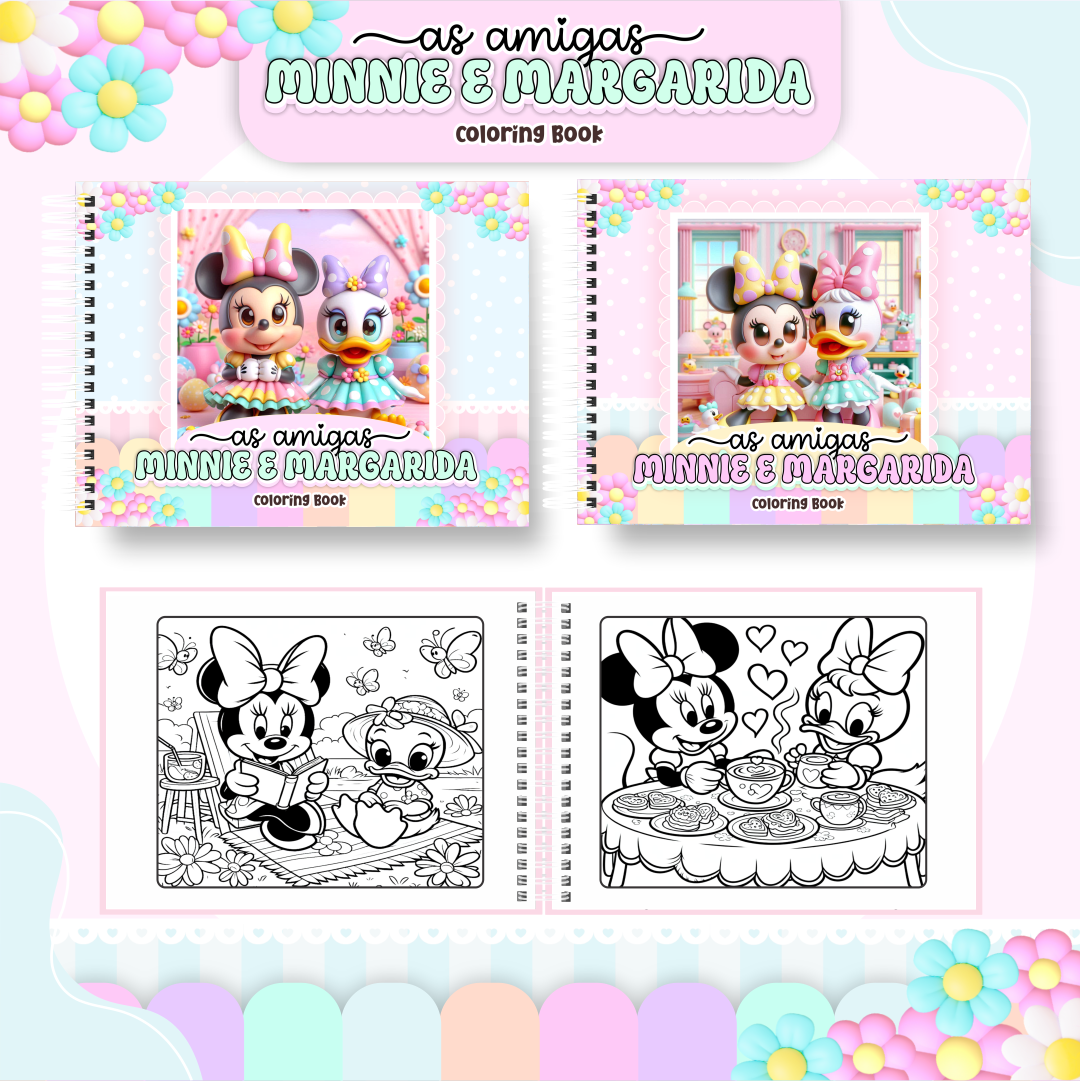 Livro para colorir - Minnie & Margarida