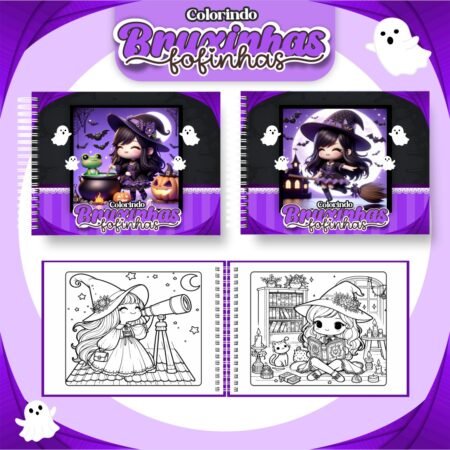 Livro para colorir - Bruxinhas fofinhas
