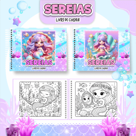 Livro para colorir - Sereias