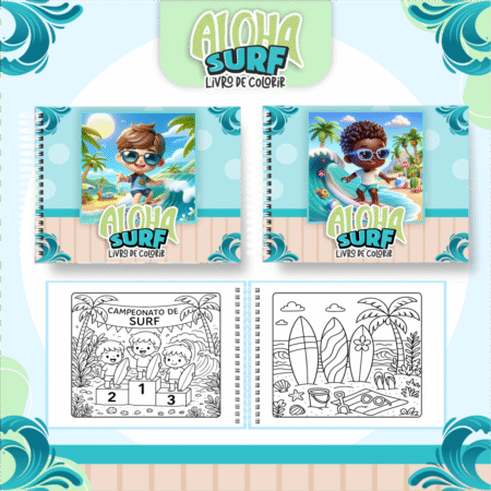 Livro para colorir - Surf