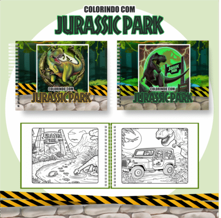 Livro para colorir - Jurassic Park