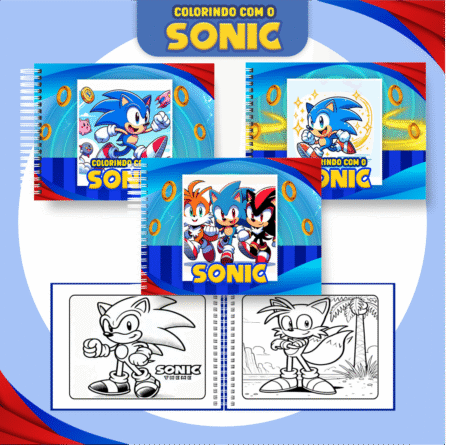 Livro para colorir - Sonic