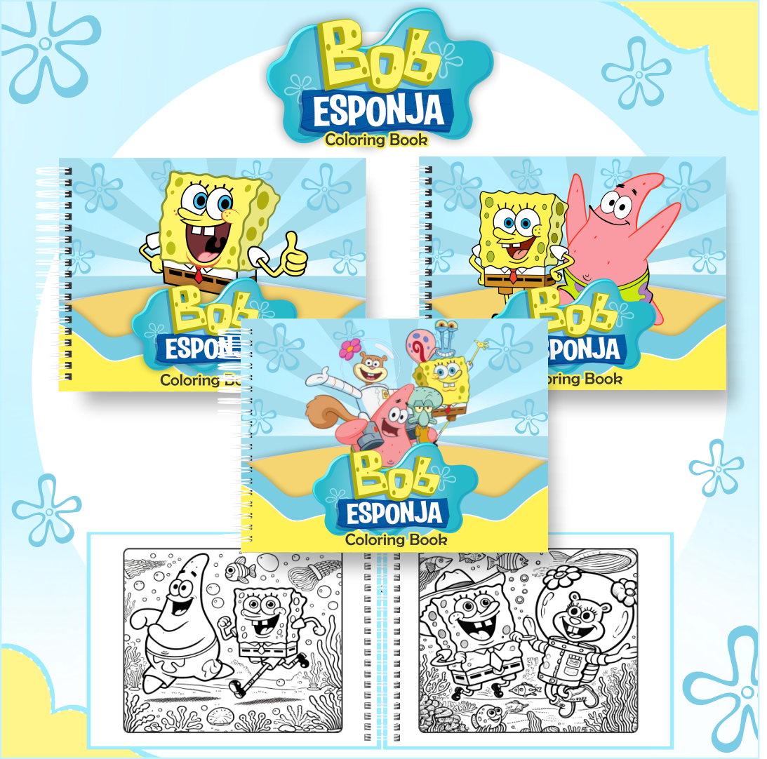 Livro para colorir - Bob Esponja